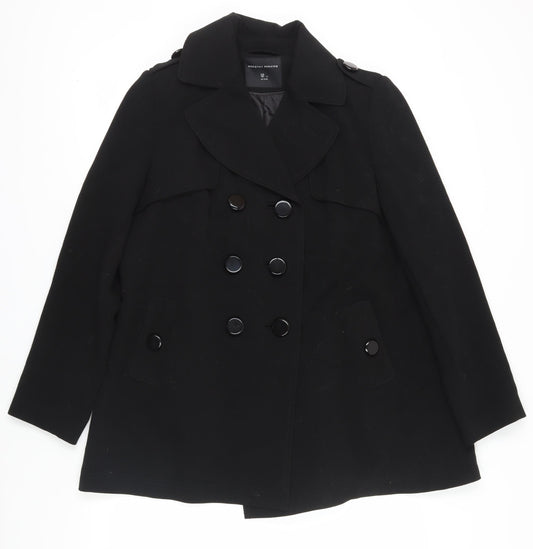 Dorothy Perkins Women's Black Pea Coat Size 12