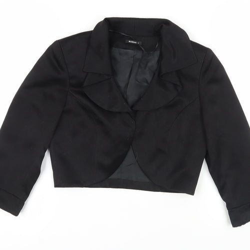 Roman Originals Women's Black Cropped Blazer Size 10