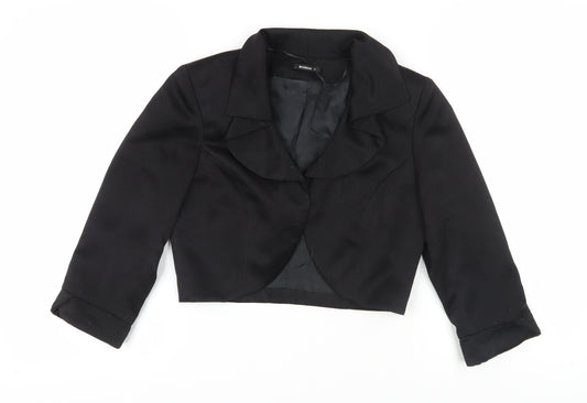 Roman Originals Women's Black Cropped Blazer Size 10