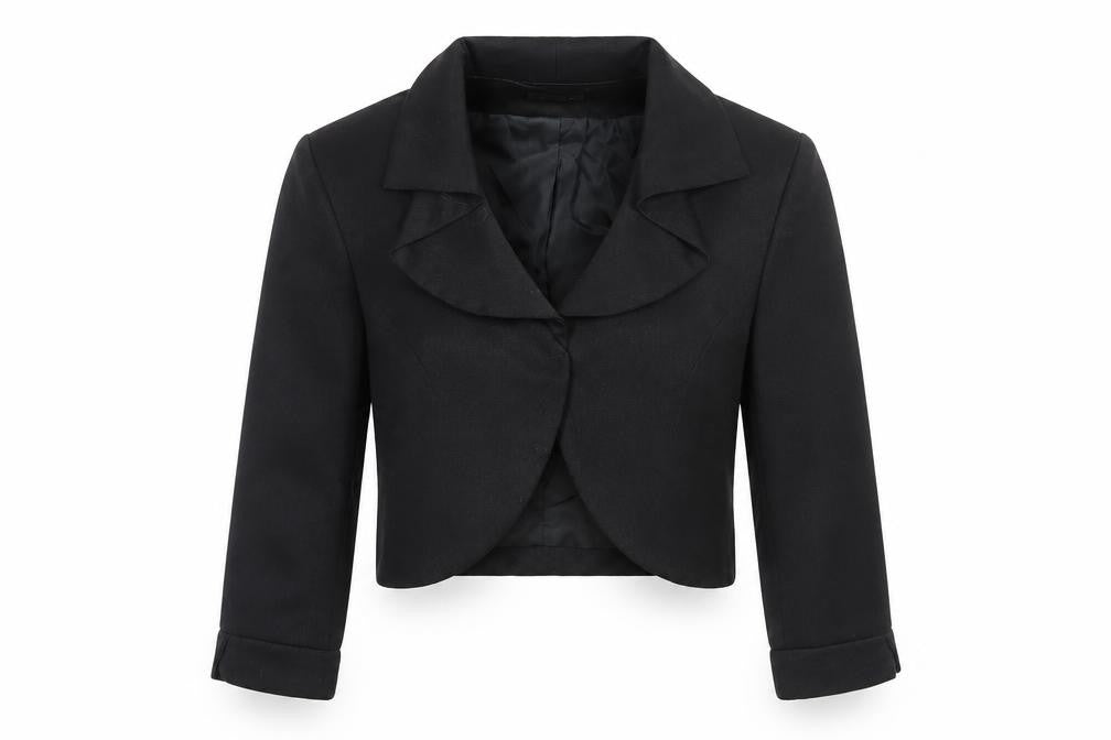 Roman Originals Women's Black Cropped Blazer Size 10