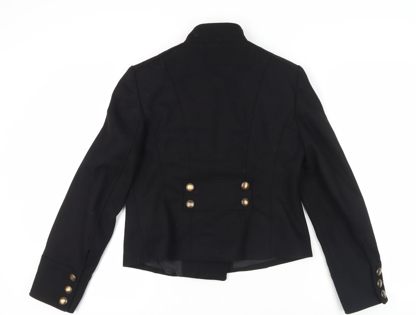 Wallis Women's Black Military Jacket Size 12 - Classic Style