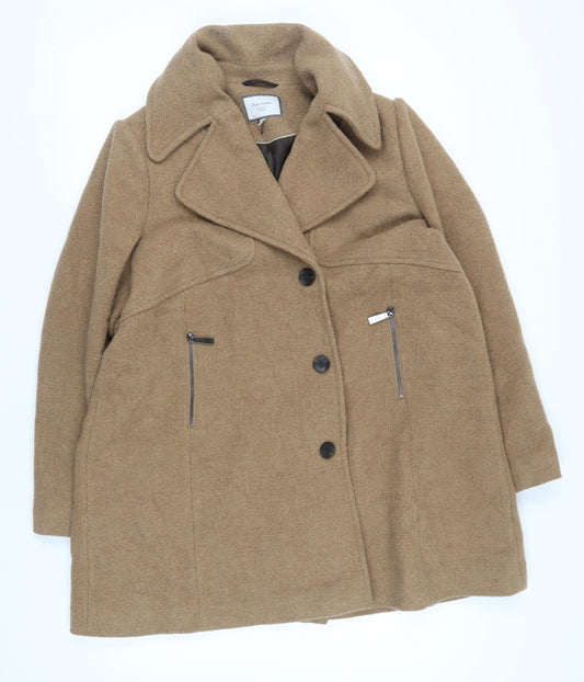 Next Women's Brown Mid-Length Overcoat, Size 20, Classic