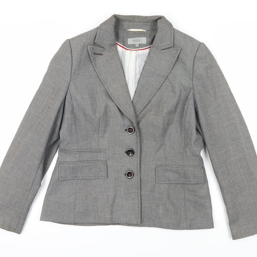 Marks and Spencer Women's Grey Suit Jacket Size 14