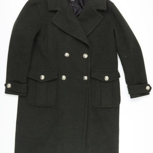 River Island Women's Green Pea Coat Size 12 Classic Style