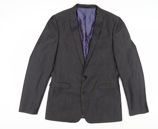 Next Grey Men's Suit Jacket, Size 40L, Classic Style