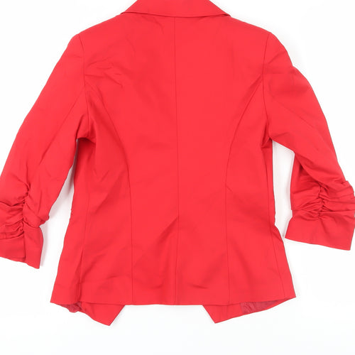 Walg Red Women's Blazer, Size S, 3/4 Sleeve