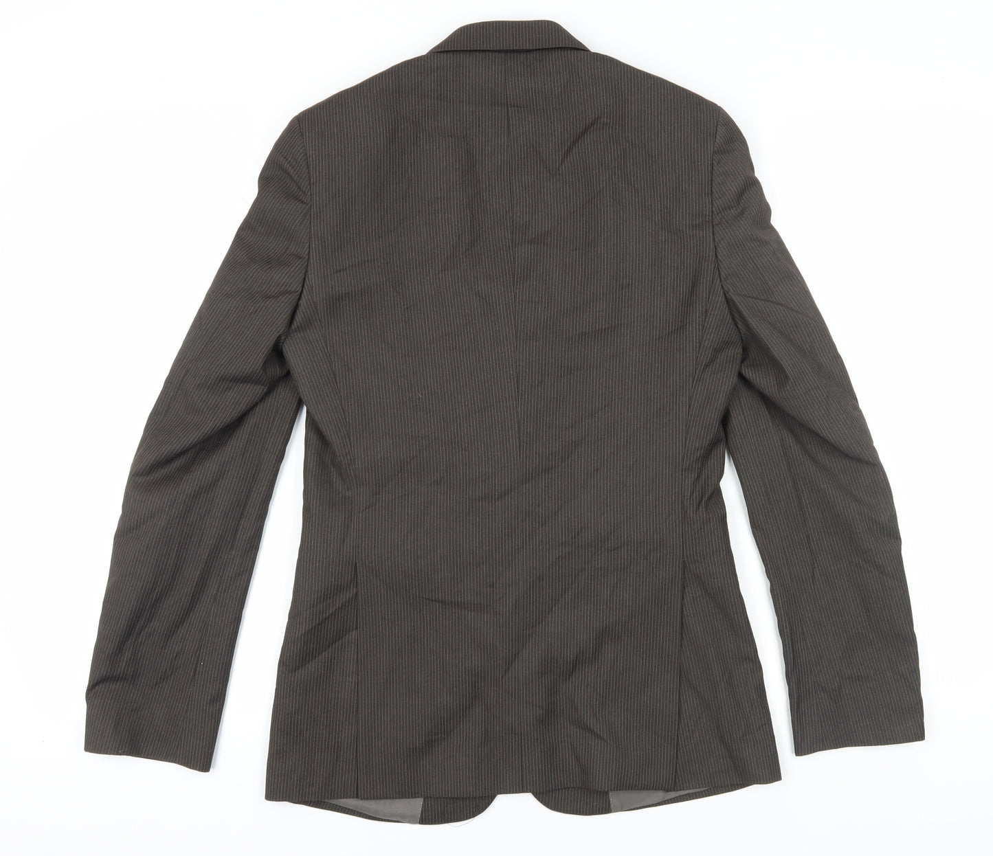 Topman Men's Brown Striped Blazer Size 34 Formal