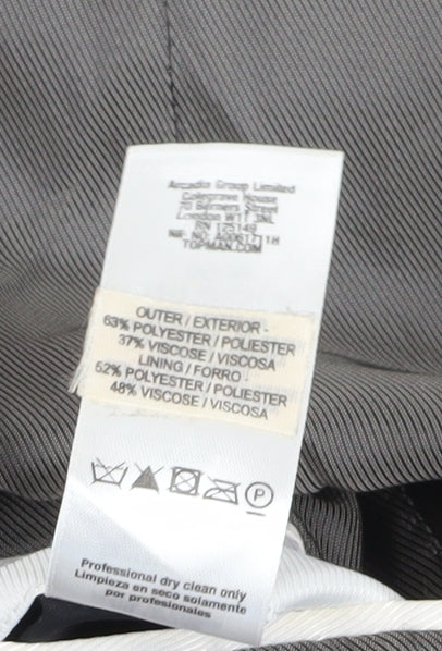 Topman Men's Brown Striped Blazer Size 34 Formal