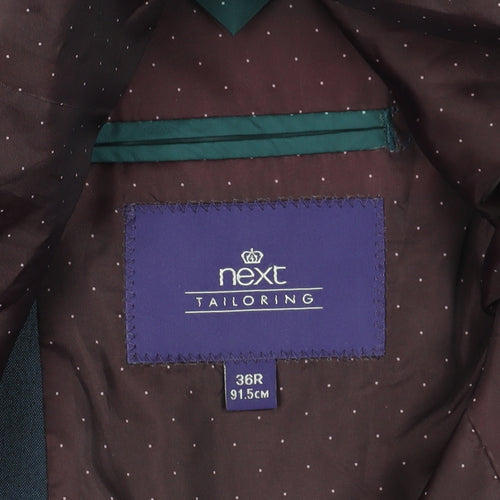 Next Men's Blue Blazer, Size 36R, Formal Single-Breasted