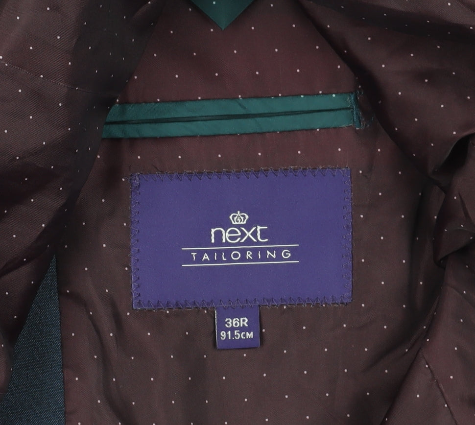 Next Men's Blue Blazer, Size 36R, Formal Single-Breasted