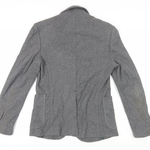 Zara Men Grey Slim Blazer Notch Lapel 38R Autumn