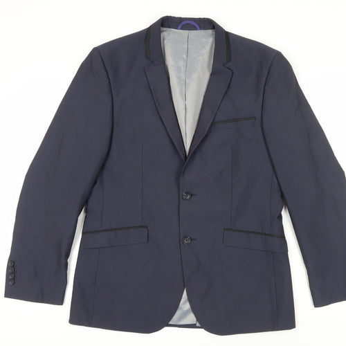 Burton Men's Blue Slim Fit Blazer, Size 40R