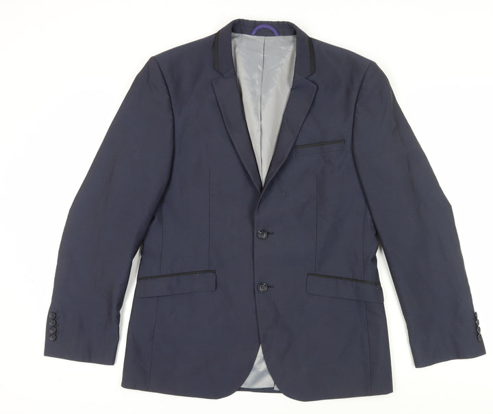 Burton Men's Blue Slim Fit Blazer, Size 40R