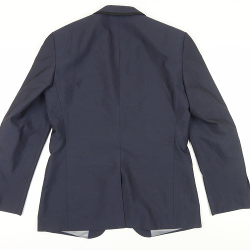 Burton Men's Blue Slim Fit Blazer, Size 40R