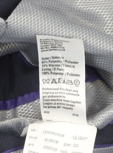 Burton Men's Blue Slim Fit Blazer, Size 40R