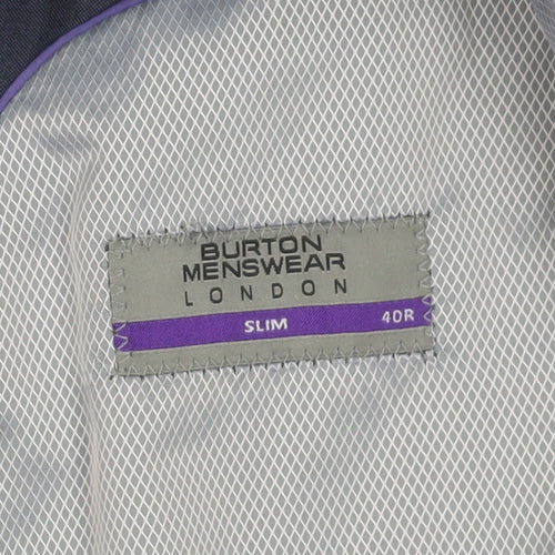 Burton Men's Blue Slim Fit Blazer, Size 40R