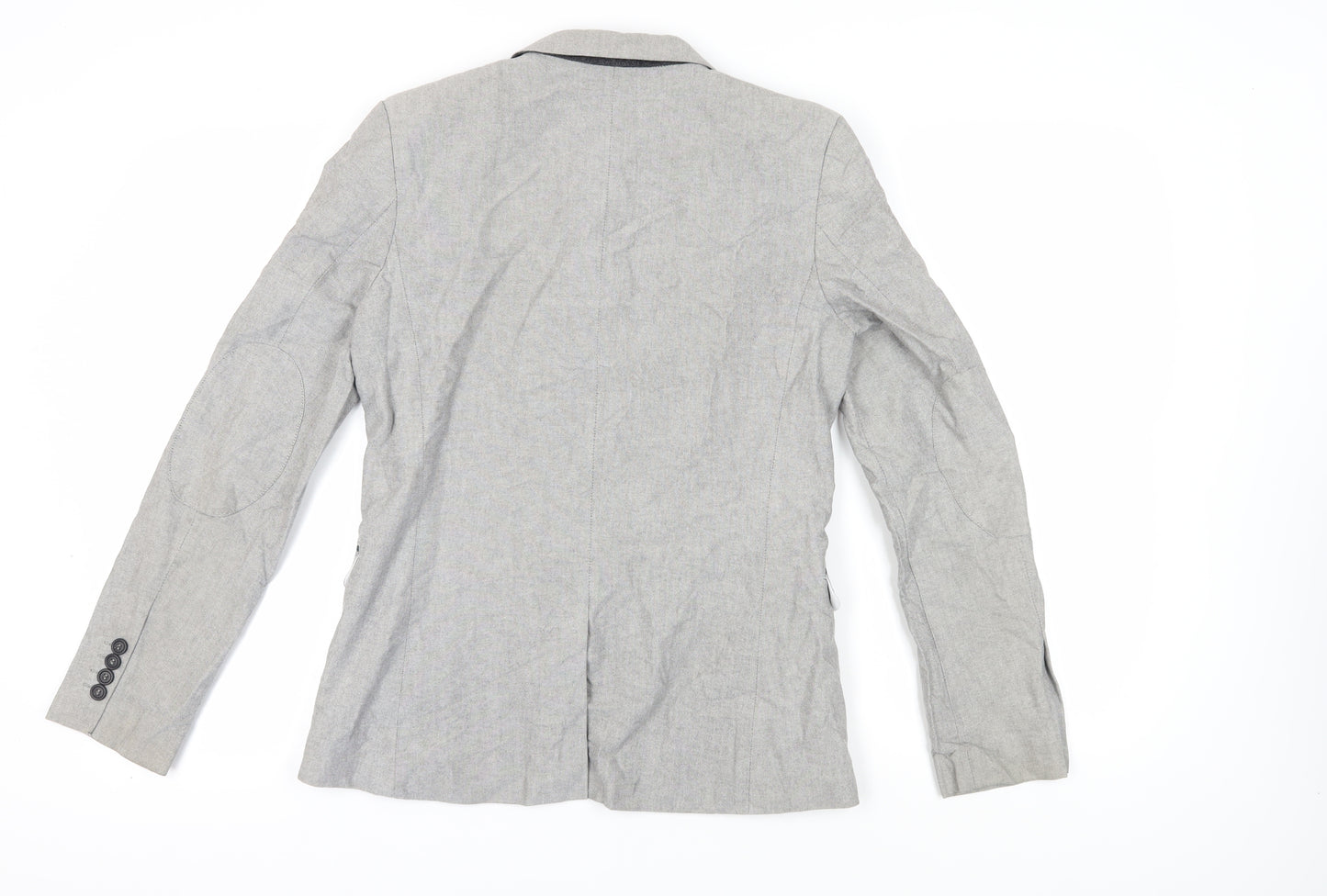 Topman Men's Grey Regular Fit Blazer, Size 38