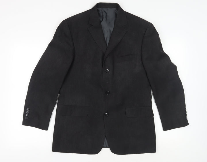 Marks and Spencer Men’s Black Blazer, Size 38S, Regular Fit