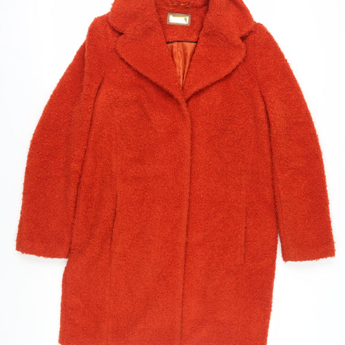 Marks and Spencer Women's Red Long Overcoat Size 10