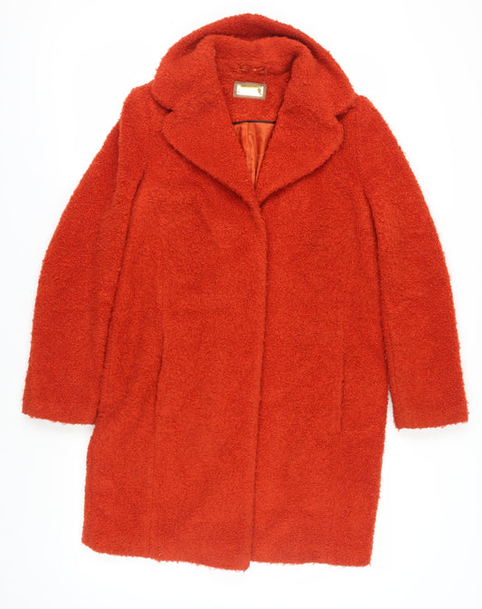 Marks and Spencer Women's Red Long Overcoat Size 10