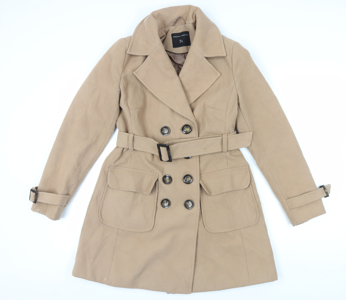 Dorothy Perkins Women's Beige Trench Coat Size 12