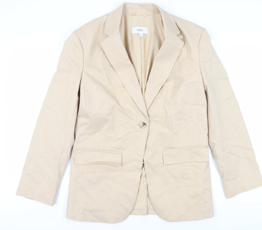 Marks and Spencer Beige Suit Jacket Women’s Size 8