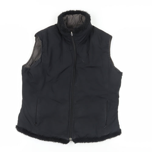 Per Una Women's Black Nylon Sleeveless Waistcoat M