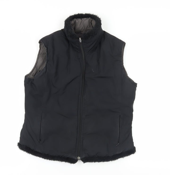 Per Una Women's Black Nylon Sleeveless Waistcoat M