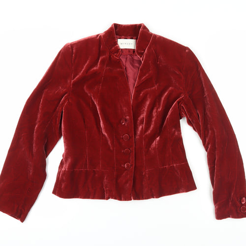 Minuet Women's Red Velvet Jacket Size 10