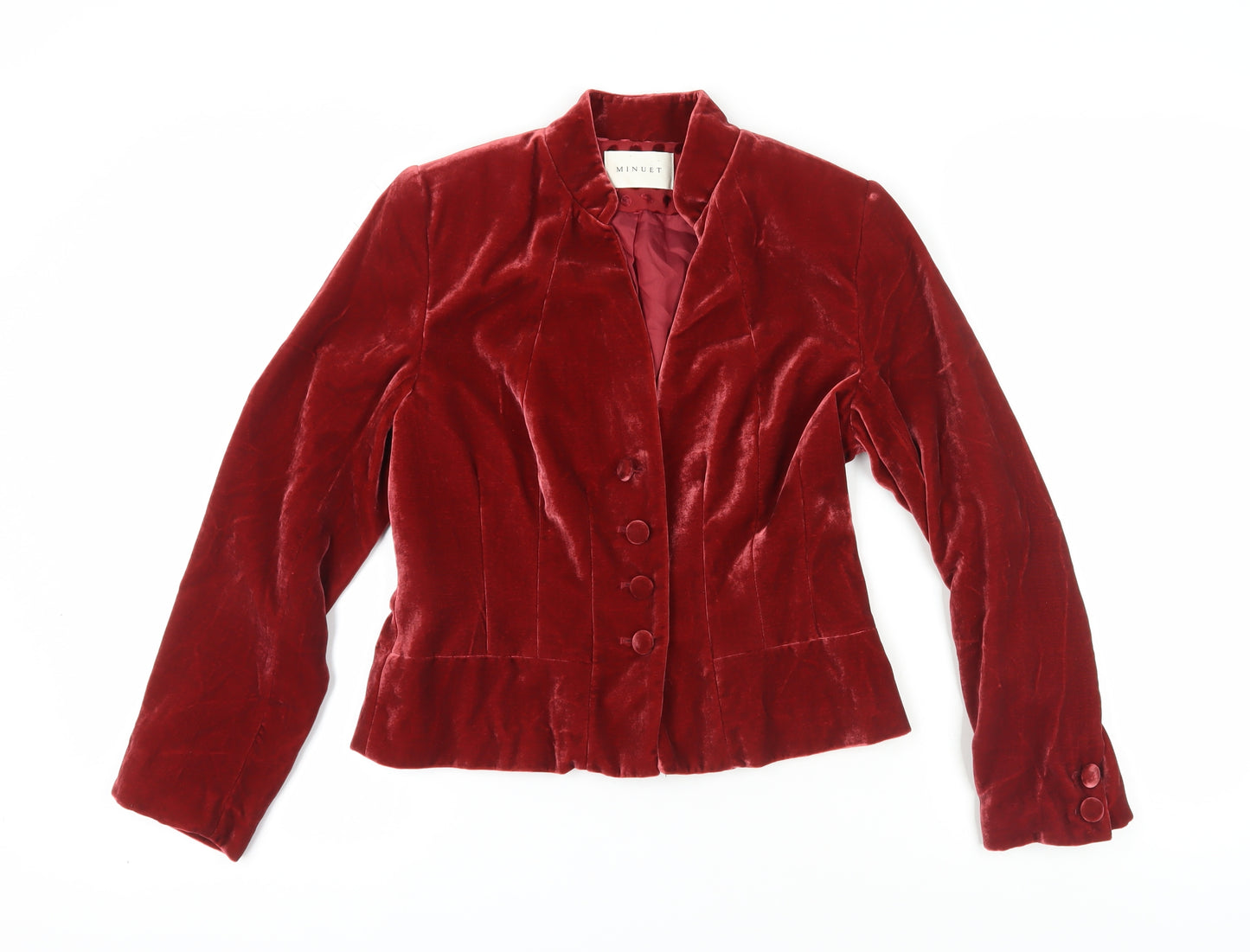 Minuet Women's Red Velvet Jacket Size 10