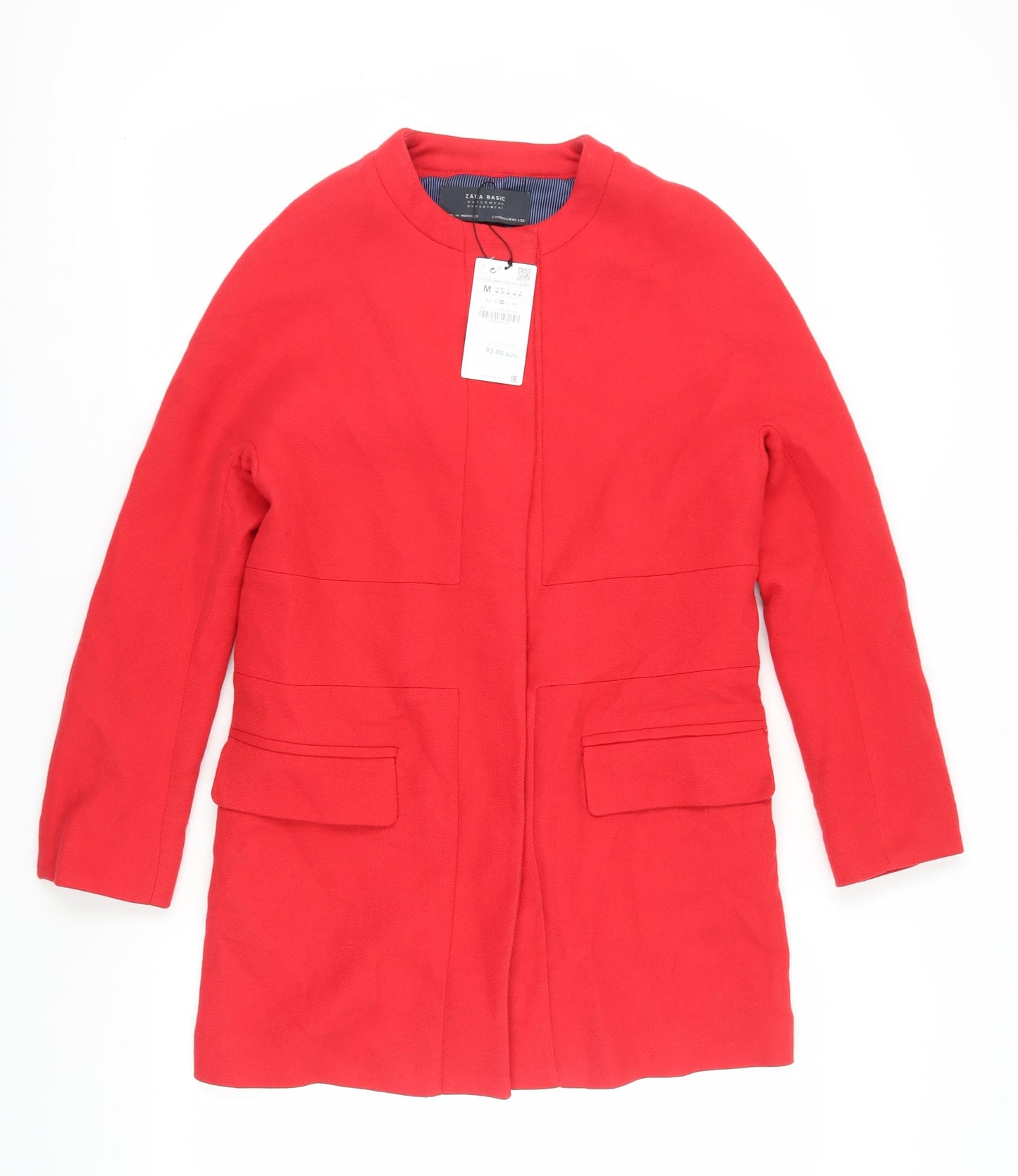 Zara Basic Women's Red Mid-Length Coat