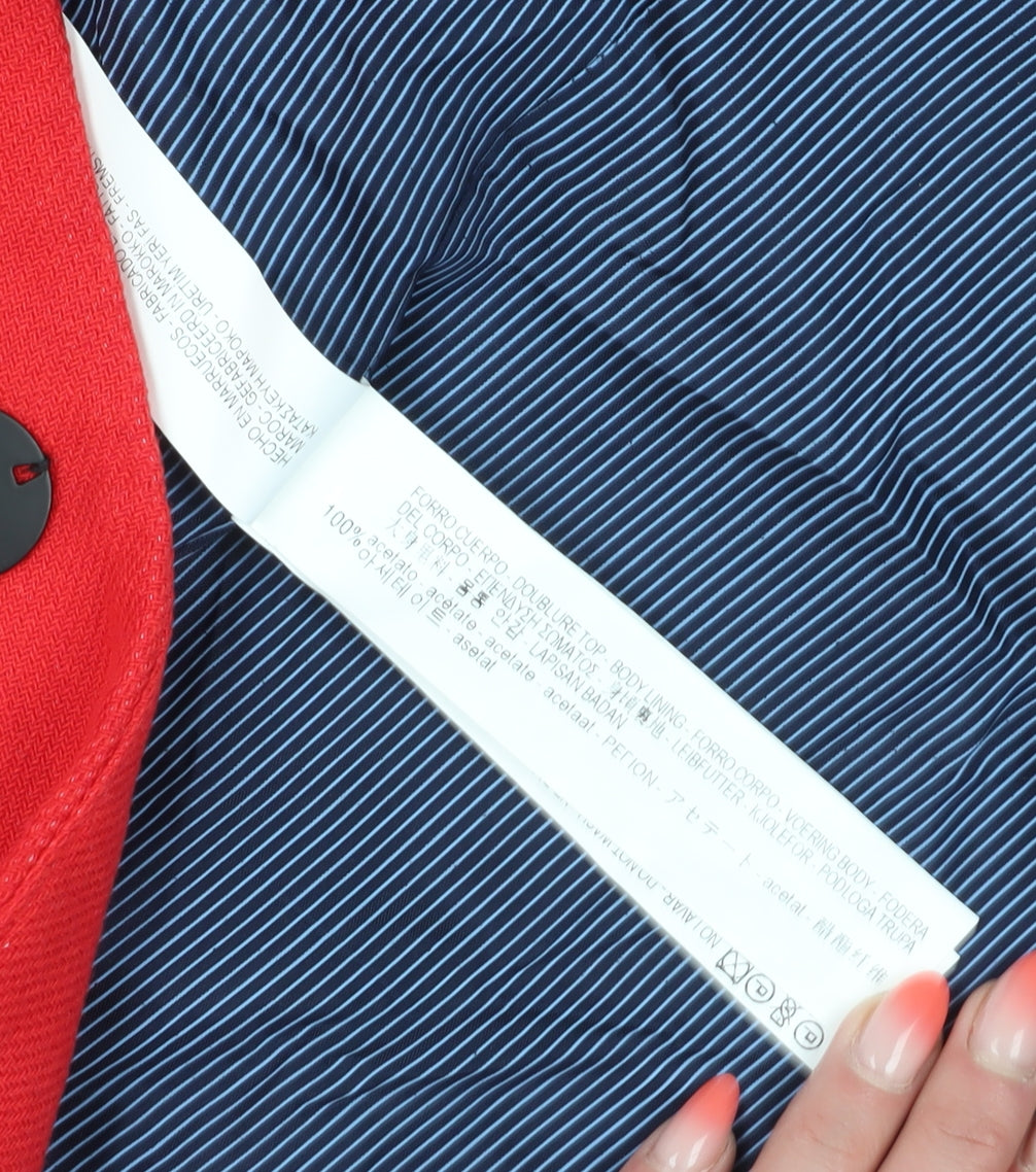Zara Basic Women's Red Mid-Length Coat