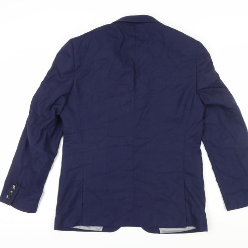 DKNY Men's Blue Slim Fit Blazer - 40R