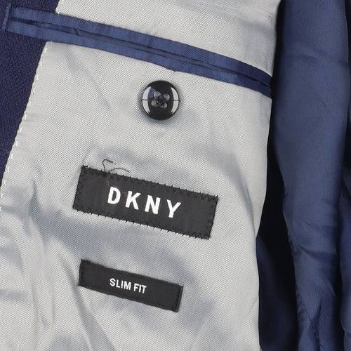 DKNY Men's Blue Slim Fit Blazer - 40R