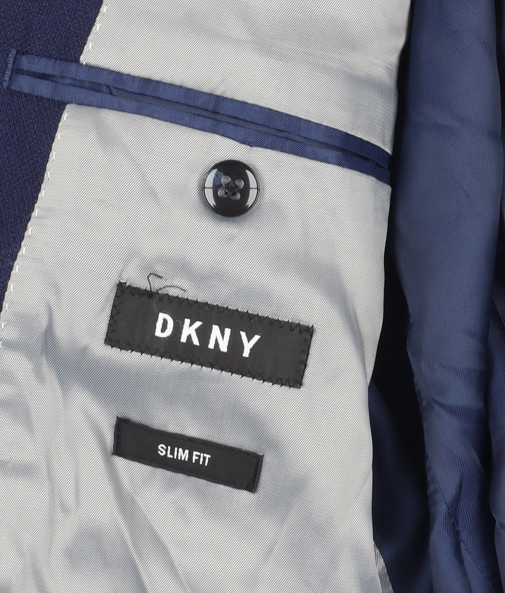 DKNY Men's Blue Slim Fit Blazer - 40R