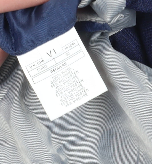 DKNY Men's Blue Slim Fit Blazer - 40R