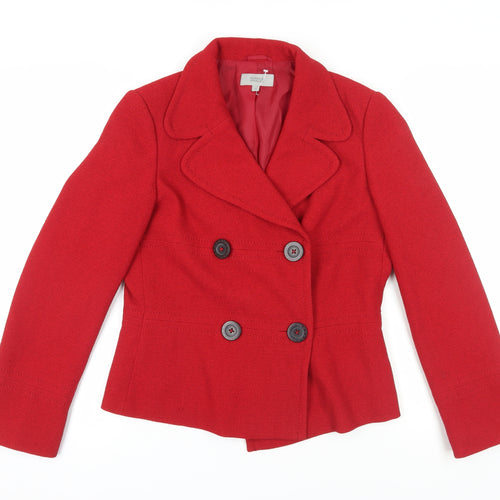 Marks and Spencer Women's Red Blazer, Size 12, Double-Breasted
