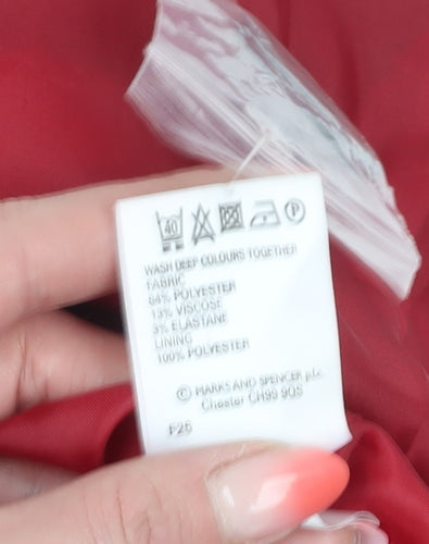 Marks and Spencer Women's Red Blazer, Size 12, Double-Breasted