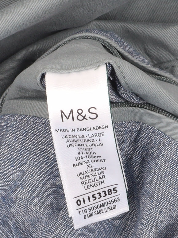 Marks & Spencer Men's Green Windbreaker Jacket L