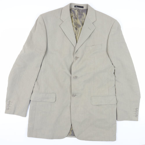 BHS Men's Beige Blazer, Size M, 40L Chest, Long