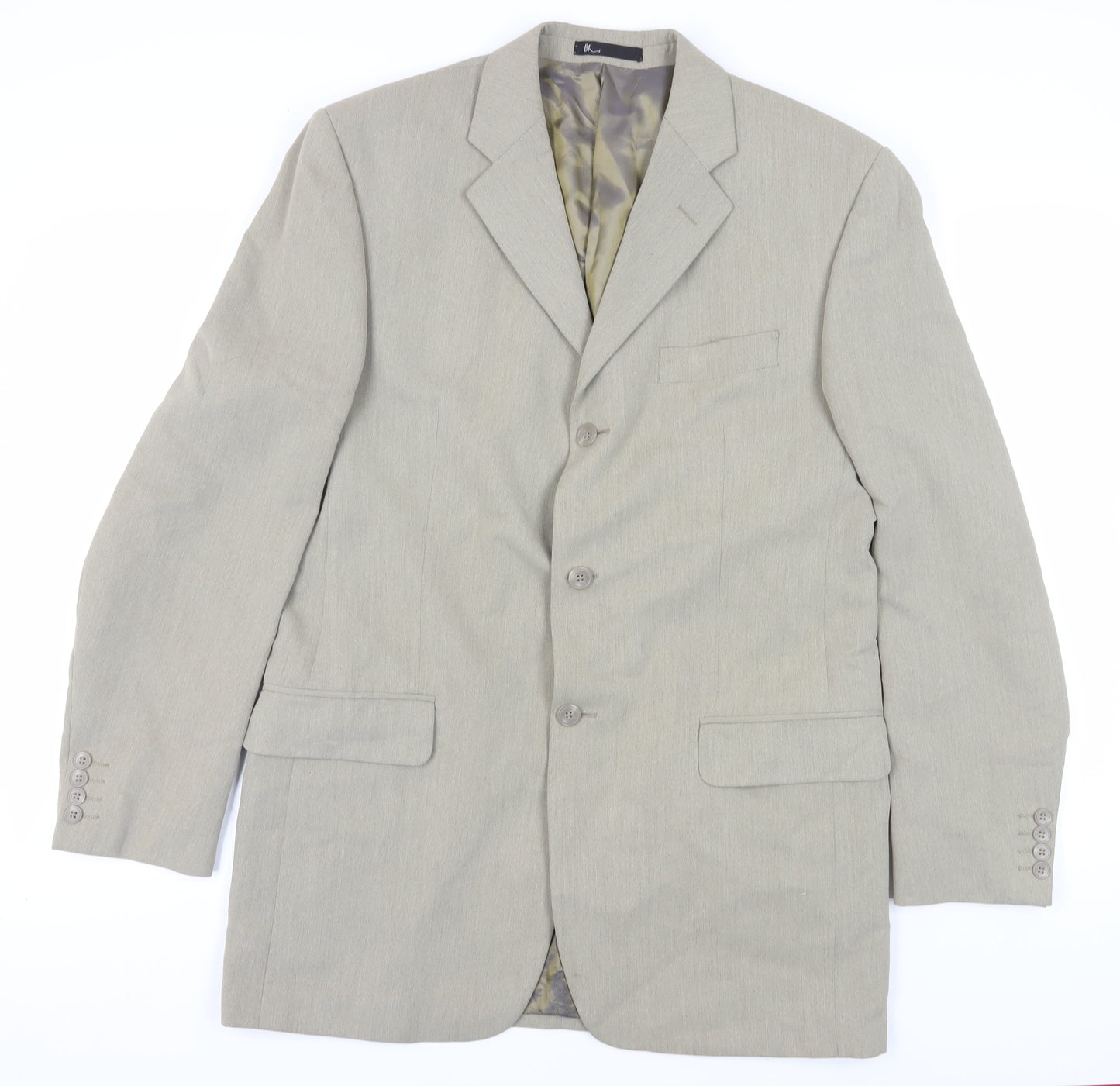 BHS Men's Beige Blazer, Size M, 40L Chest, Long