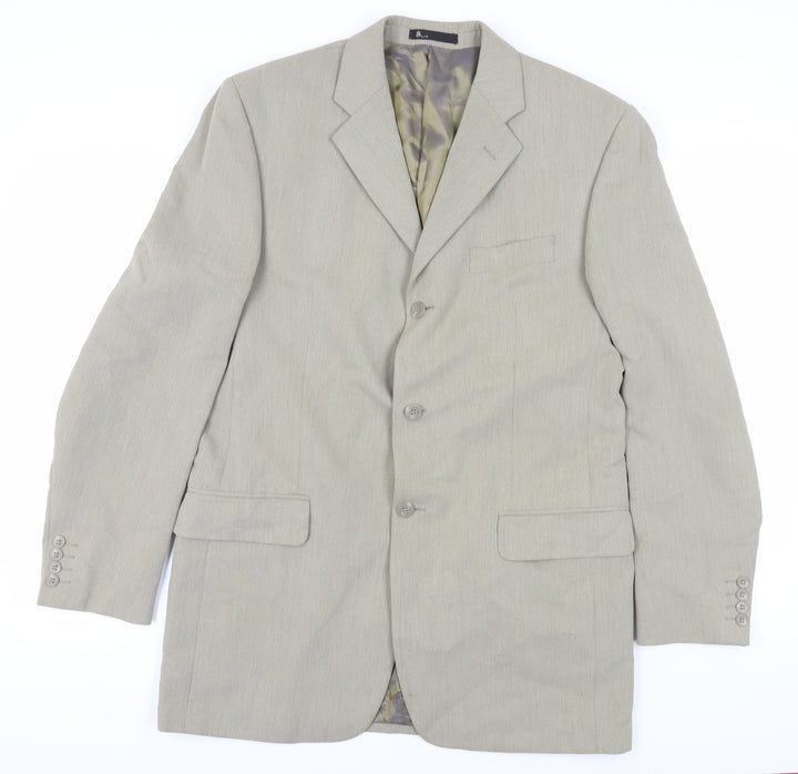 BHS Men's Beige Blazer, Size M, 40L Chest, Long