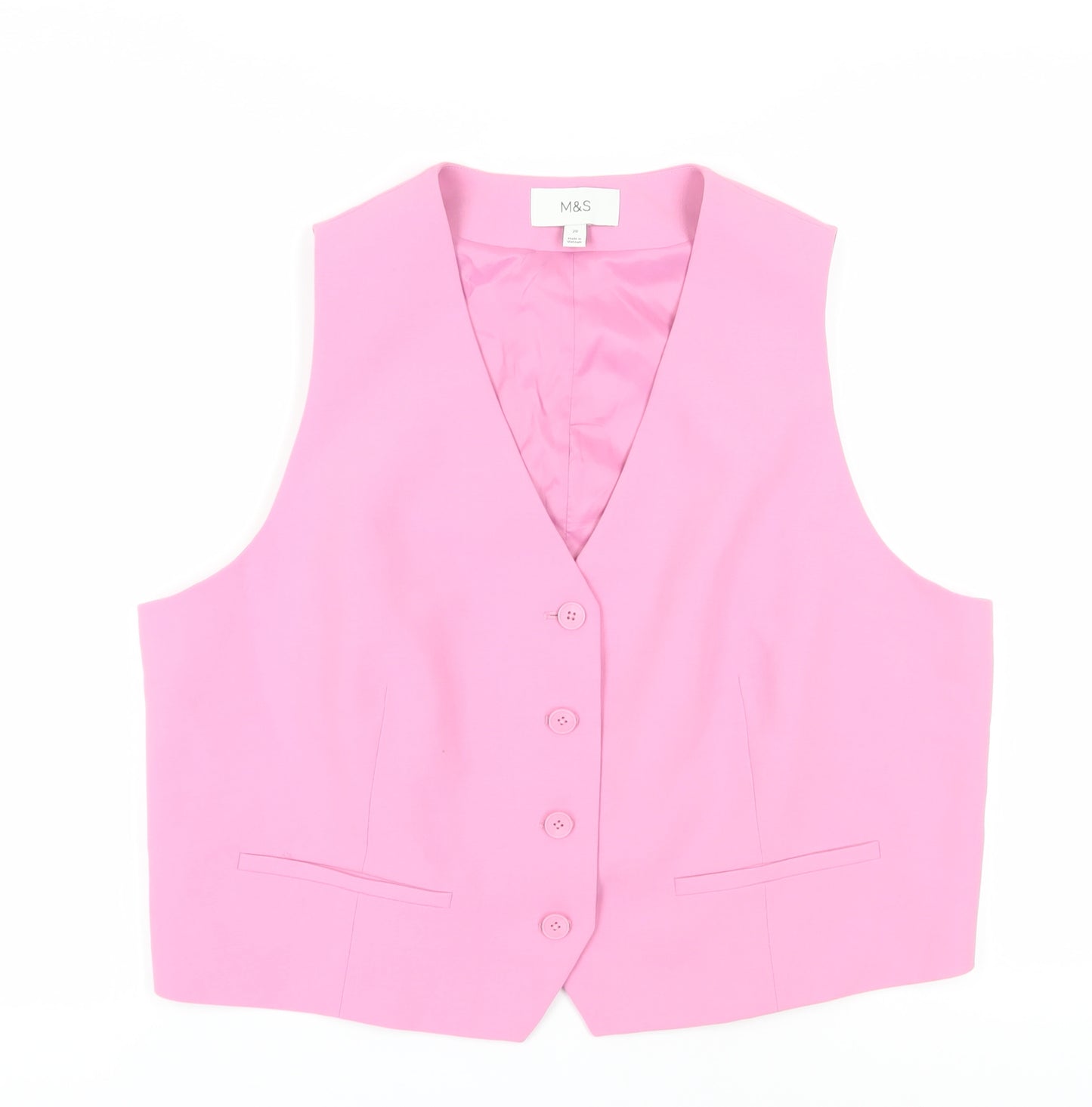 Marks and Spencer Women's Pink Suit Waistcoat Size 20