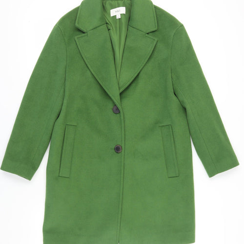 Marks and Spencer Women's Green Overcoat, Size 10