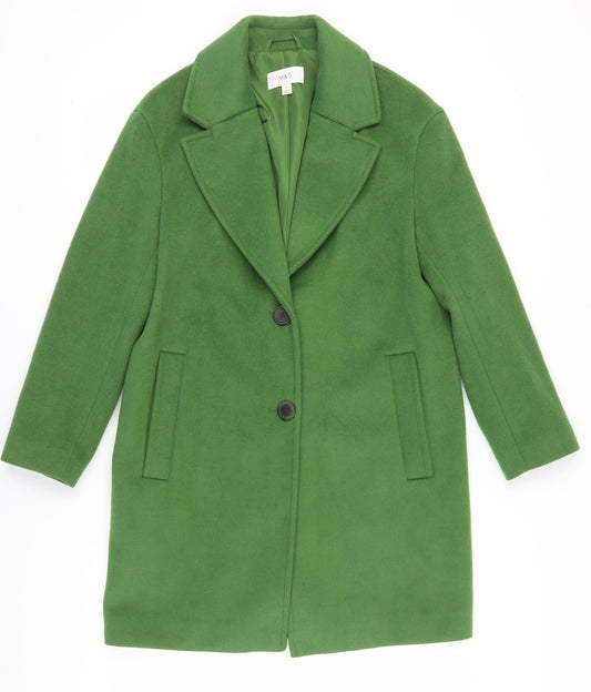 Marks and Spencer Women's Green Overcoat, Size 10