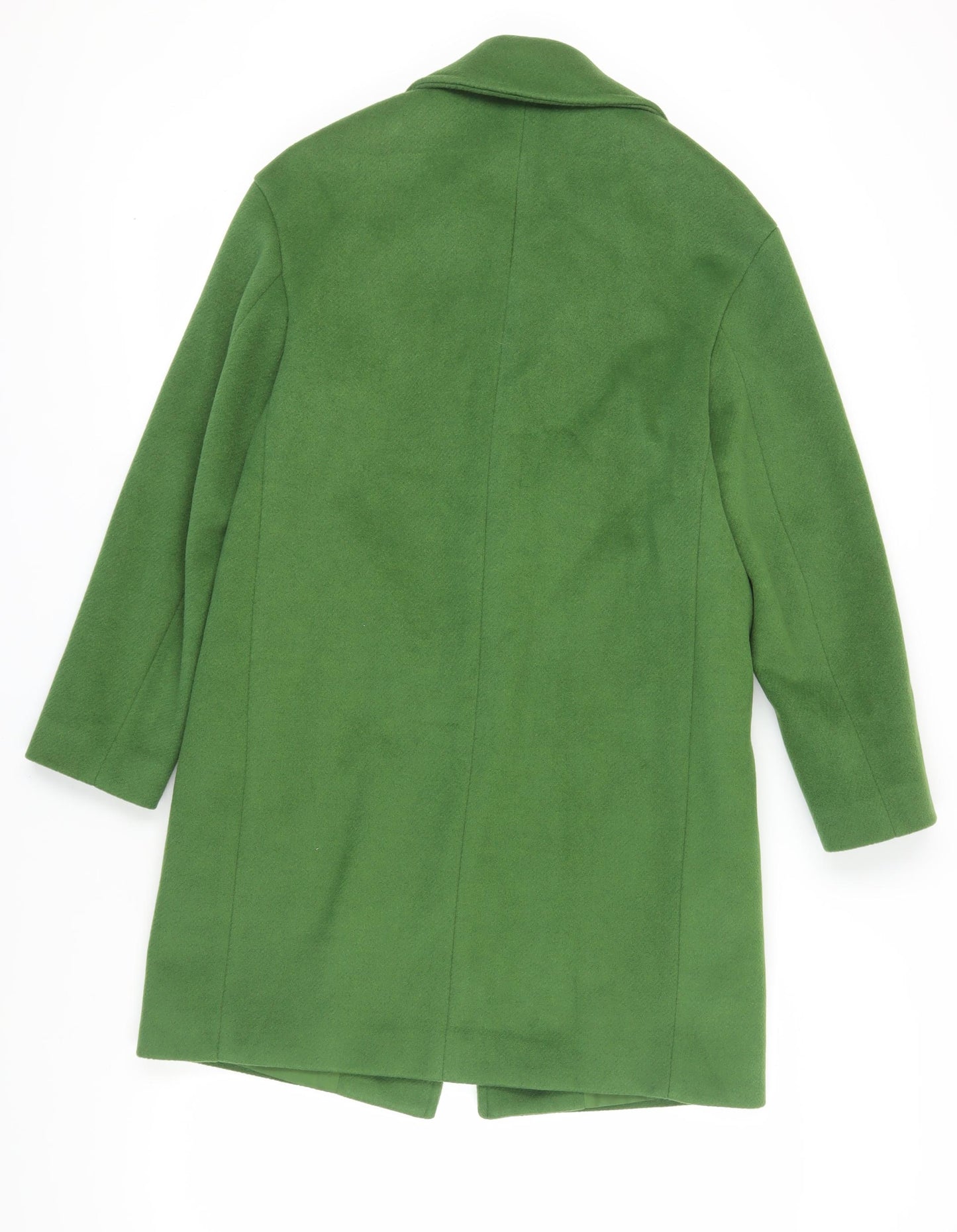 Marks and Spencer Women's Green Overcoat, Size 10