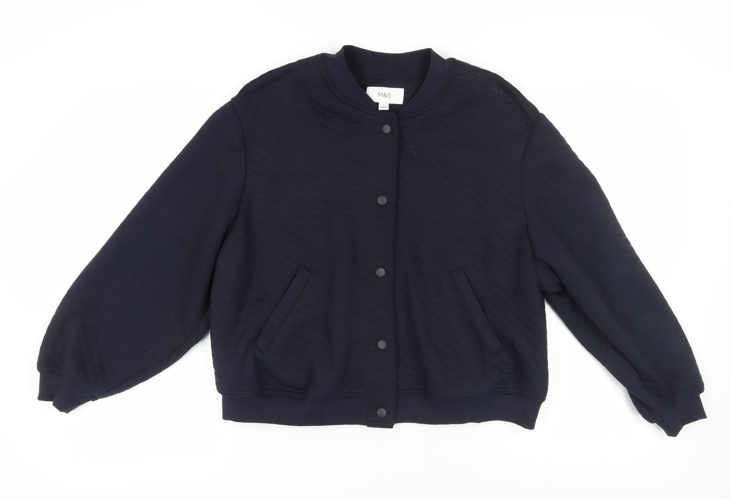 Marks and Spencer Women's Blue Varsity Jacket Size 18