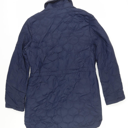 Marks and Spencer Women's Blue Quilted Coat Size 8