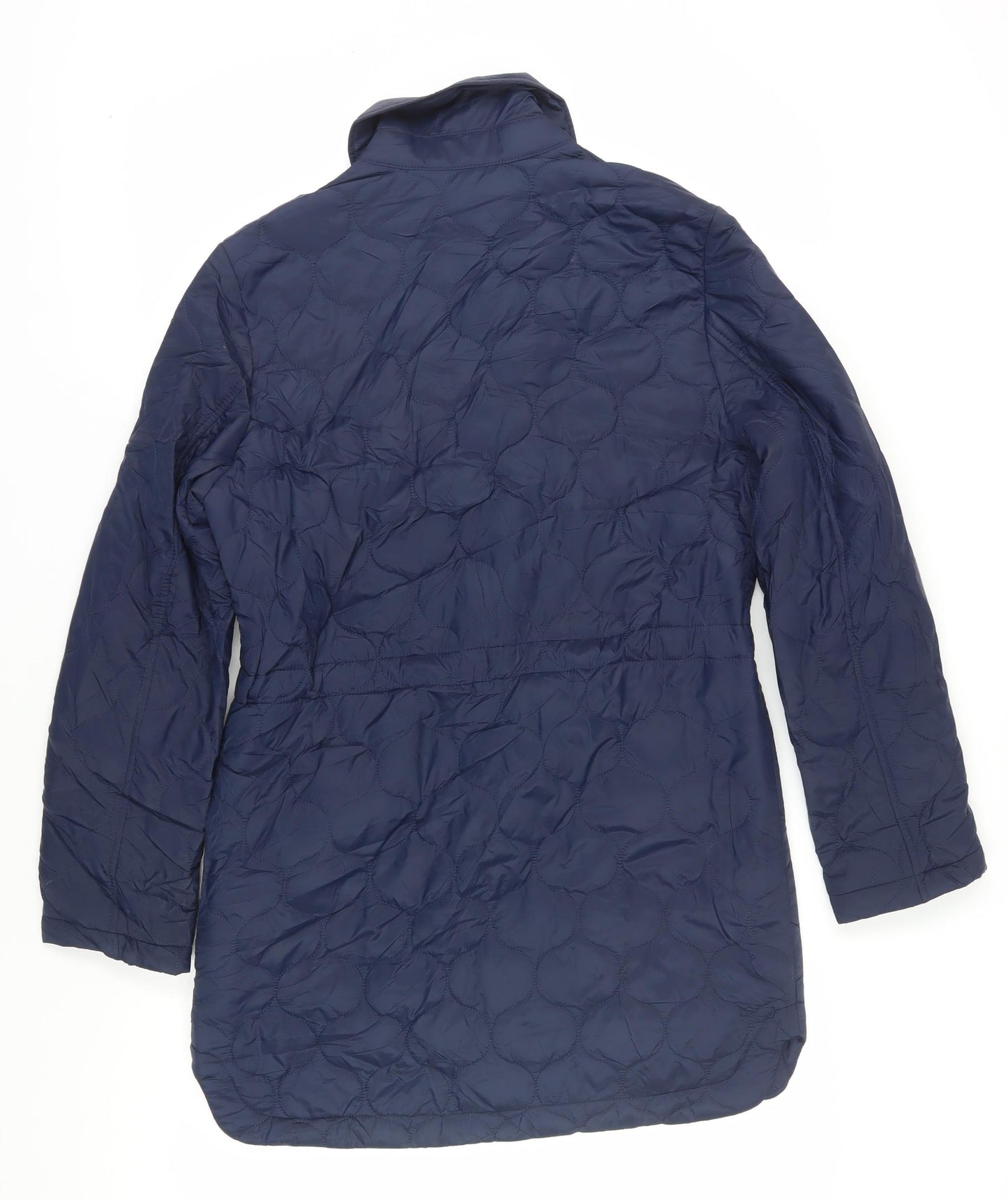 Marks and Spencer Women's Blue Quilted Coat Size 8