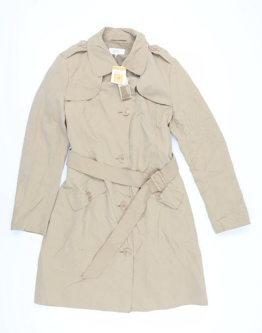 Marks and Spencer Women Beige Trench Coat Size 10